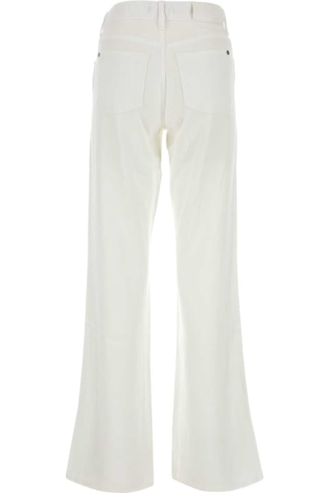 7 For All Mankind Clothing for Women 7 For All Mankind White Lyocell Tess Pant