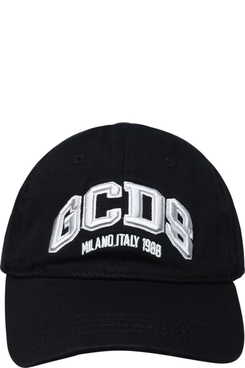 Hats for Men GCDS Black Cotton Hat