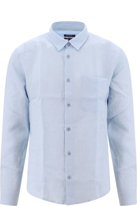 A.P.C. for Men A.P.C. Light Blue Linen Cassel Shirt