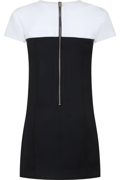 Fashion for Girls Balmain Elegant Black Dress For Girl With Logo