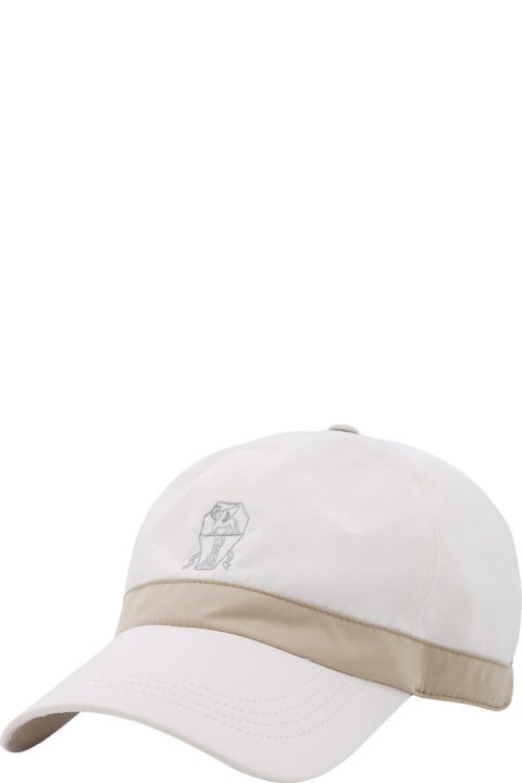 Brunello Cucinelli Hats for Men Brunello Cucinelli Logo Embroidered Baseball Cap