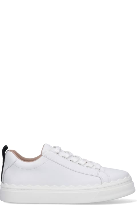 Chloé Shoes for Women Chloé Lauren Sneakers In White Leather