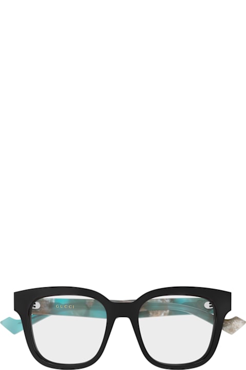 Gucci Eyewear for Kids Gucci Eyewear Gucci Gg0958o Linea Emblem 017 Black Havana Light Blu Glasses