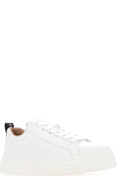 Sneakers for Women Chloé White Leather Lauren Sneakers