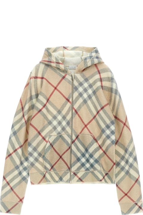 Burberry Sweaters & Sweatshirts for Boys Burberry Check-hooded Cardigan