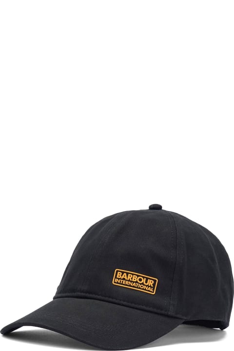Barbour Hats for Men Barbour International Logo Patch Baseball Cap
