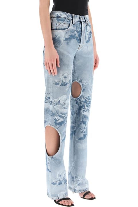 Off-White Women Off-White Meteor Cool Baggy Jeans