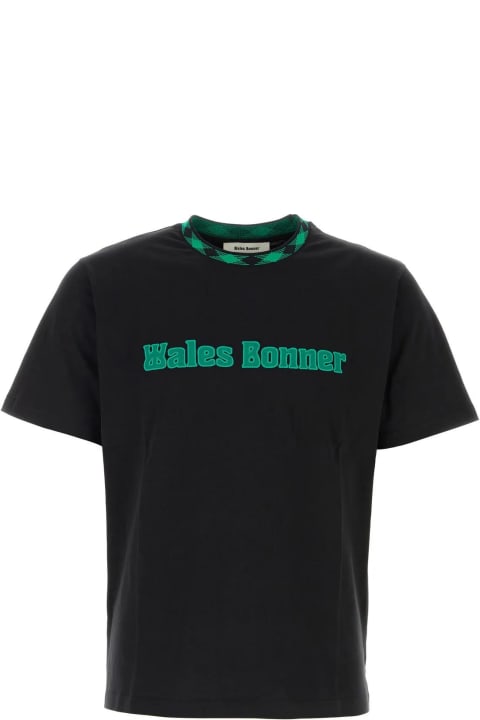 Wales Bonner Clothing for Men Wales Bonner Black Cotton Original T-shirt