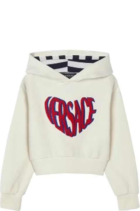 Versace Sweaters & Sweatshirts for Girls Versace Versace Logo Sweatshirt