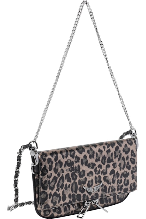 Zadig & Voltaire for Men Zadig & Voltaire Nano Rock Leopard Effect Crossbody Bag
