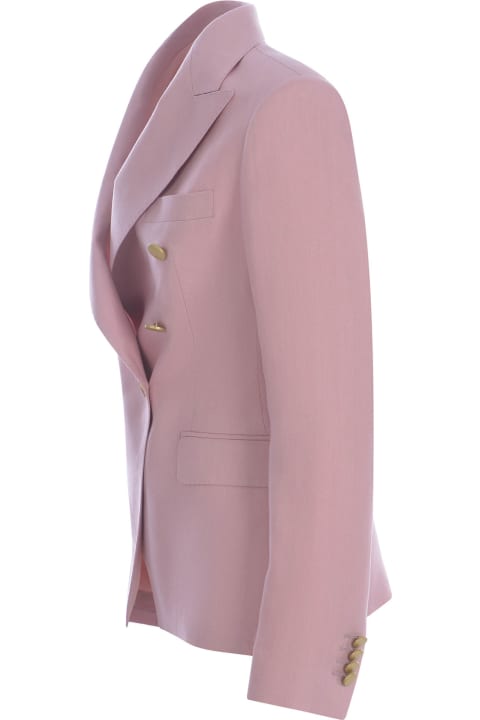 Tagliatore Coats & Jackets for Women Tagliatore Double-breasted Jacket Tagliatore "j-alycia" Made Of Linen