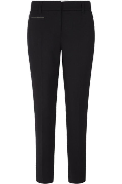 Brunello Cucinelli Clothing for Women Brunello Cucinelli Mid Rise Cropped Trousers