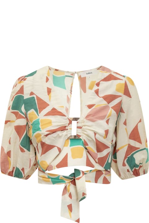 Ba&Sh Topwear for Women Ba&Sh Cropped Top With Abstract Print