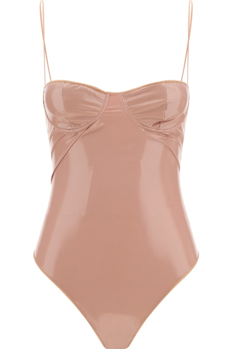 Summer Dress Code for Women Oseree Latex Balconette Maillot Swimsuit