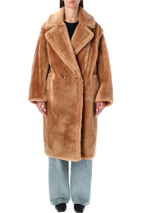 STAND STUDIO for Men STAND STUDIO Stand Studio Biba Long Faux Fur Camel Coat