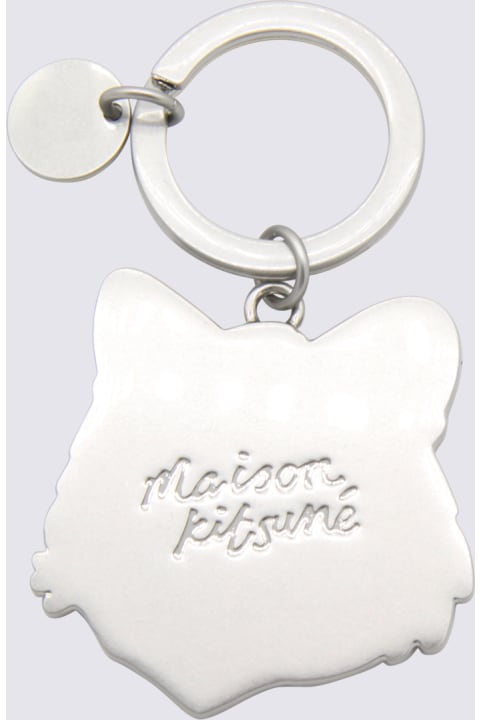 Maison Kitsuné Keyrings for Men Maison Kitsuné Canvas Metal Fox Key Ring