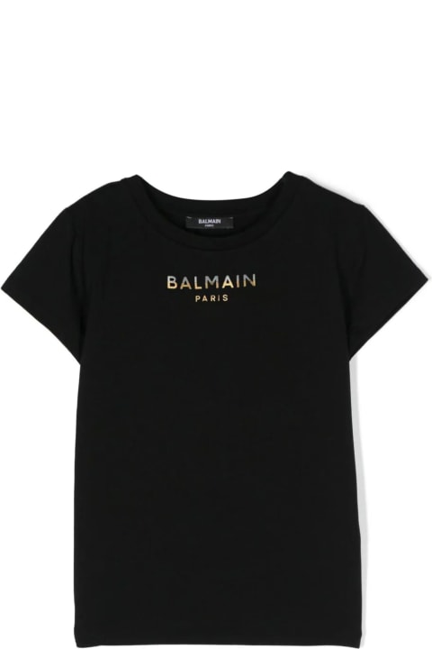 Balmain for Kids Balmain Balmain T-shirts And Polos Black