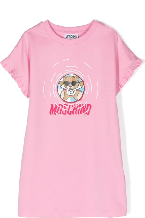 Dresses for Girls Moschino Pink Cotton Dress