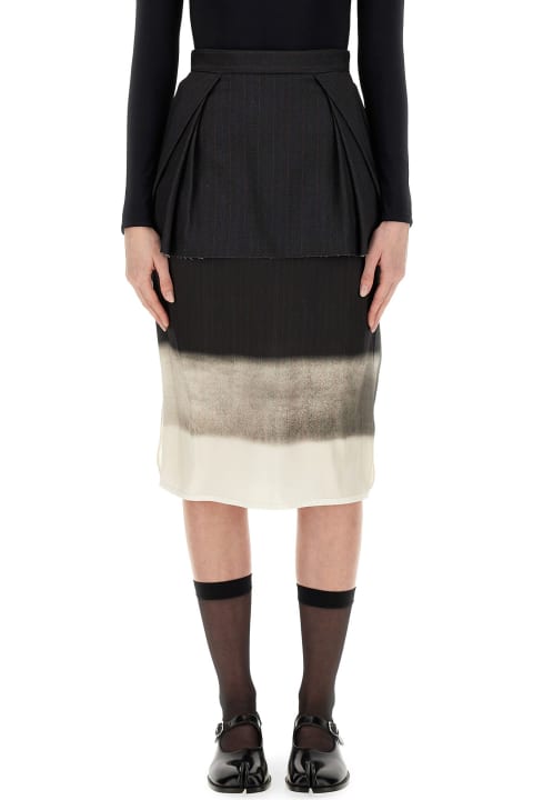 ウィメンズ Maison Margielaのスカート Maison Margiela Trompe L'oeil Layered Skirt