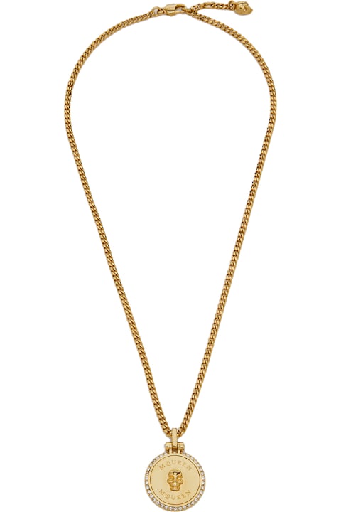 Alexander McQueen Necklaces for Women Alexander McQueen Sovereign Skull Necklace In Gold