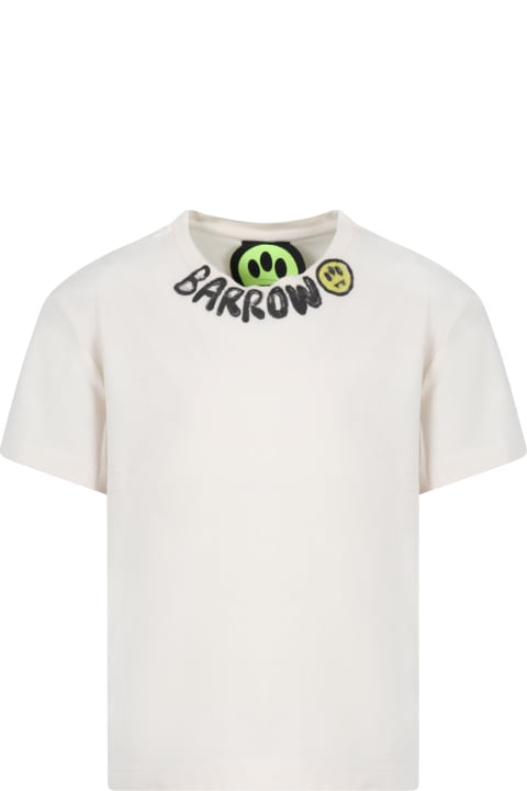 Barrow for Kids Barrow Ivory T-shirt For Kids With Logo