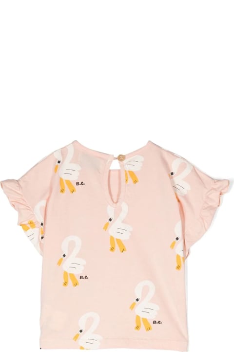 Topwear for Baby Girls Bobo Choses Pelican All Over Ruffle T-shirt