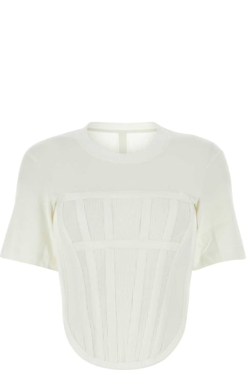 Dion Lee Topwear for Women Dion Lee White Cotton T-shirt