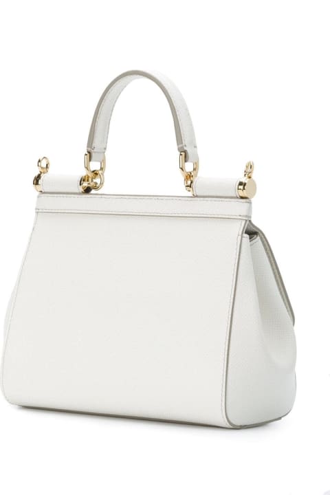 Dolce & Gabbana Totes for Women Dolce & Gabbana 'sicily' White Handbag In Leather Woman