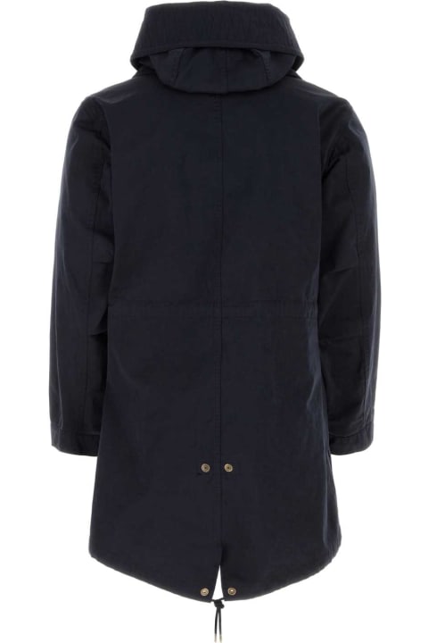 Ten C Coats & Jackets for Men Ten C Navy Blue Polyester Blend Windbreaker