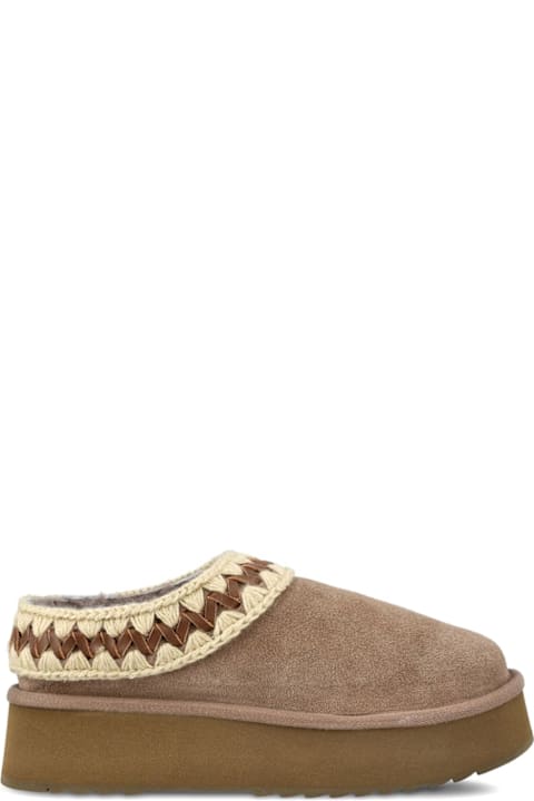 Mou for Men Mou Platform Clog Suede Slippers