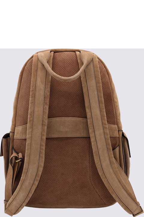 Brunello Cucinelli for Men Brunello Cucinelli Brown Leather Backpack
