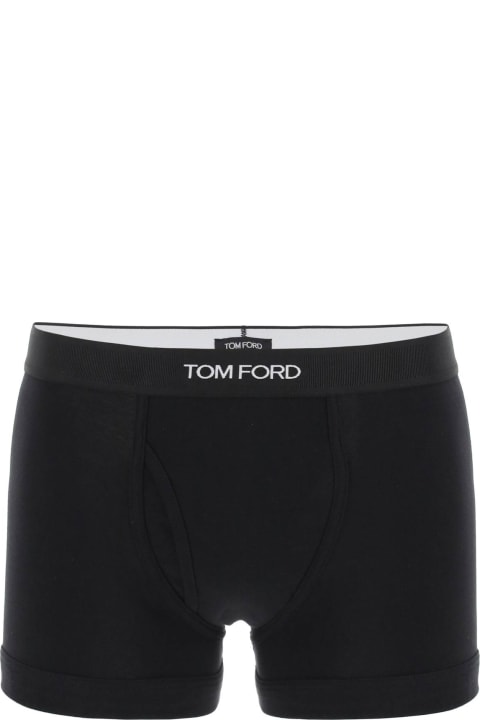 Tom Ford Clothing for Men Tom Ford Logo Print Cotton Trunks