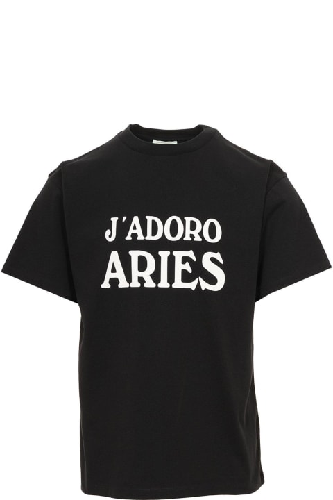 Aries Men Aries Logo Printed Jersey T-shirt