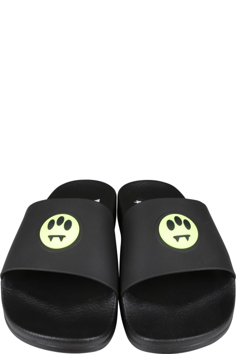 Shoes for Boys Barrow Black Slippers For Boy With Smiley