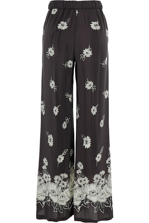 Parosh for Men Parosh Multicolor Pants With Elastic Waist And All-over Floral Motif In Fabric Woman