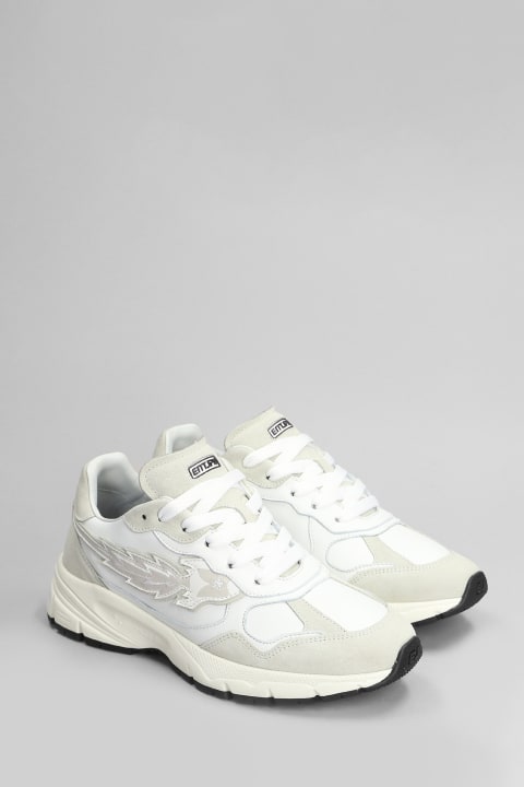 Enterprise Japan for Men Enterprise Japan Running Sneakers In White Suede And Leather