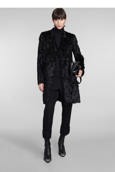 N3 Coat In Black Leather