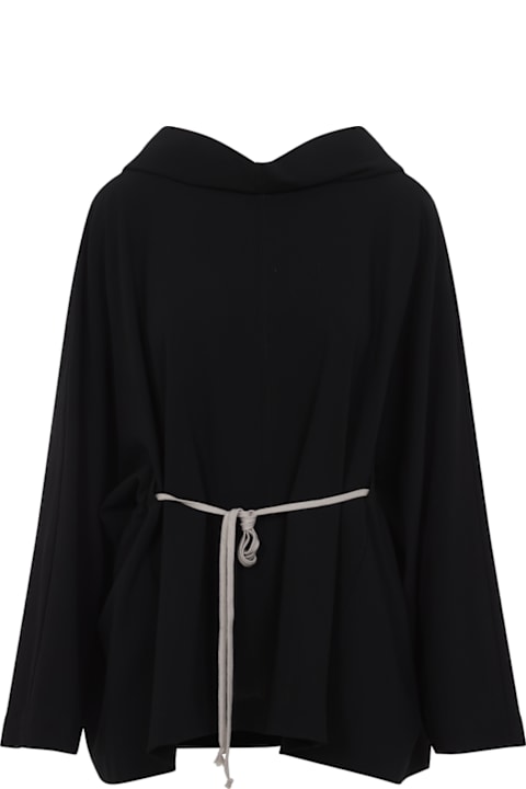 Rick Owens Dresses for Women Rick Owens Hooded Tunic Mini Dress