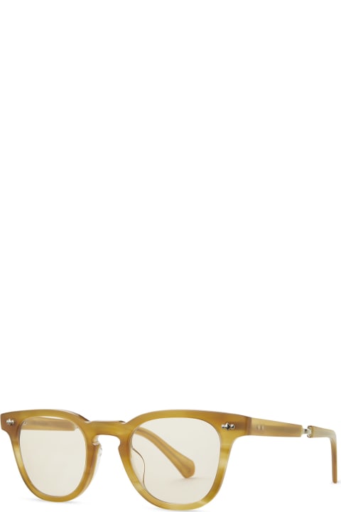 Mr. Leight نظارات لـ القسم الرجالي Mr. Leight Dean C Honey Tortoise-12k White Gold-demo Beige Glasses