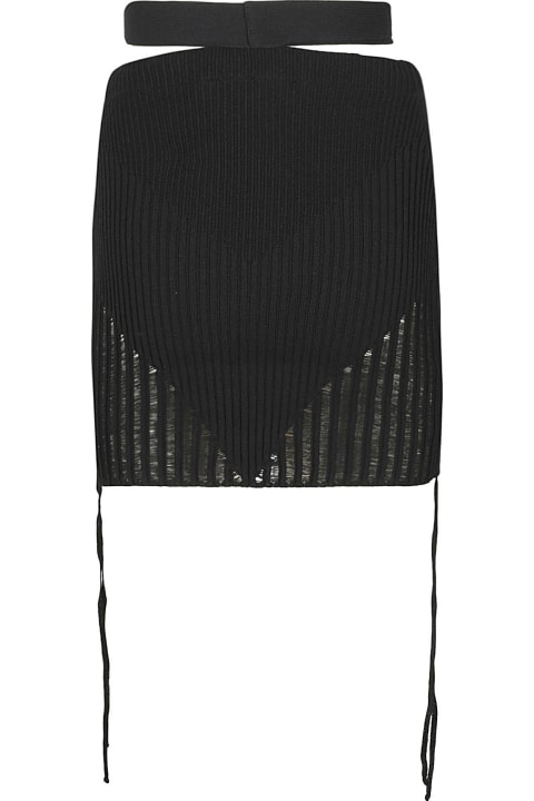 ANDREĀDAMO for Women ANDREĀDAMO Ribbed Knit Mini Skirt