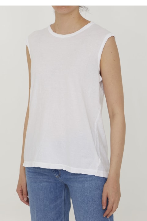 James Perse Topwear for Women James Perse Cotton Sleeveless T-shirt