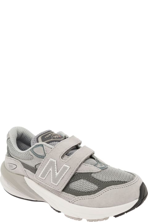 ボーイズ New Balanceのシューズ New Balance Grey Low Top Sneakers With Logo Detail In Leather And Fabric Boy