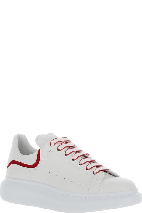 Alexander McQueen Sneakers for Men Alexander McQueen White Low-top Sneakers With Chunky Sole And Contrasting Heel Tab In Leather Man