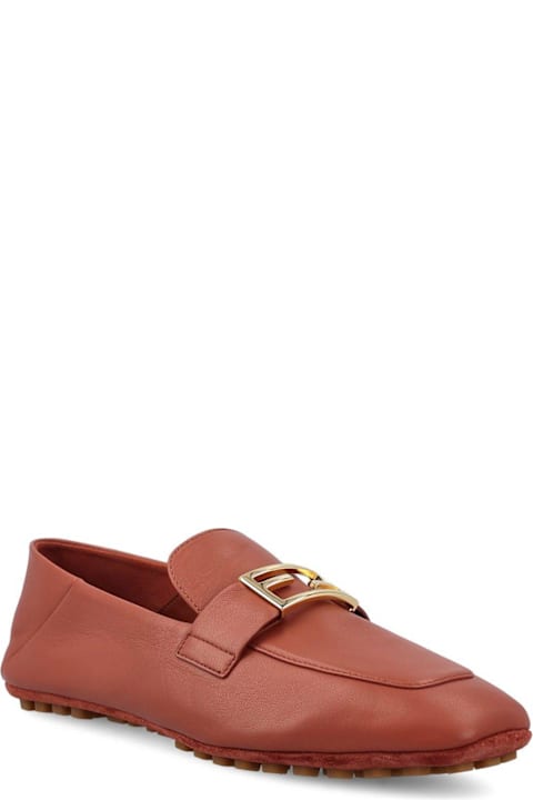 Fendi Shoes for Women Fendi Baguette Ff Plaque Loafers