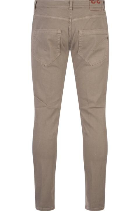 Jeans for Men Dondup Mius Slim Fit Jeans In Sand Bull Stretch
