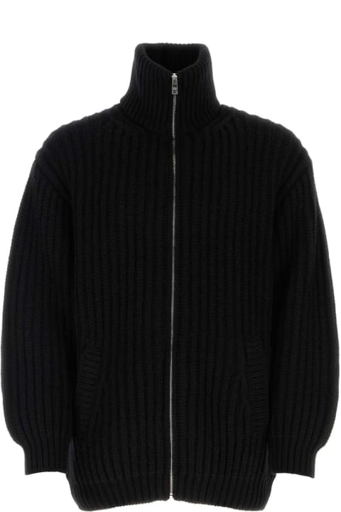 Prada Sweaters for Men Prada Black Cashmere Cardigan