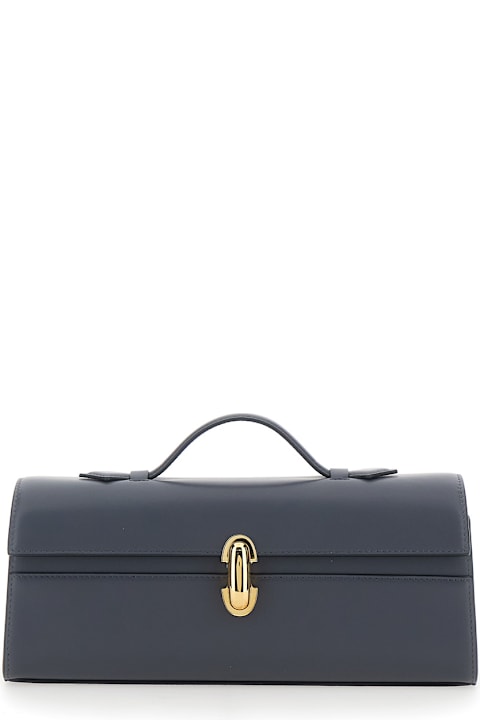 Savette for Men Savette Gray 'slim Symmetry' Clutch With Leather Zip Closure For Women