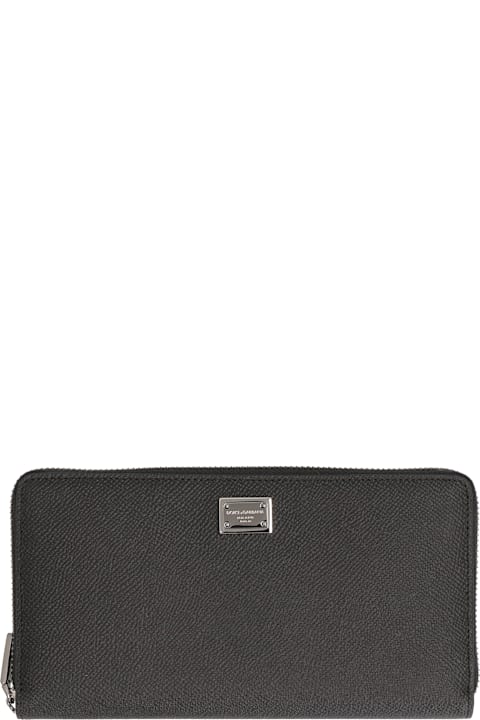 Sale for Men Dolce & Gabbana Leather Zip Around Wallet