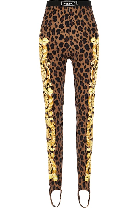 Pants & Shorts for Women Versace Printed Stretch Nylon Leggings