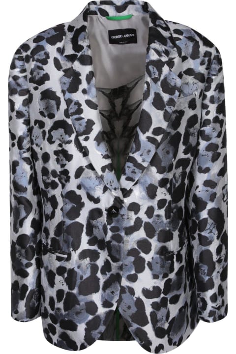 Giorgio Armani Coats & Jackets for Women Giorgio Armani Leopard Printed Single-breasted Blazer